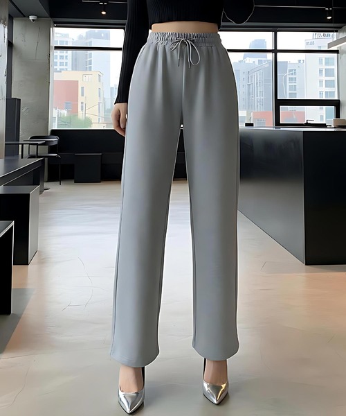 cammie(キャミー)の「あったかスウェットゆるパンツ(スウェットパンツ・レディース・ブラック/グレー・M/L)」の19枚目の写真