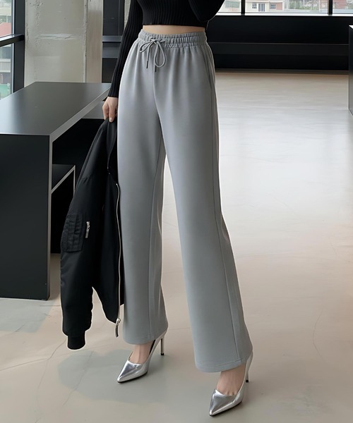 cammie(キャミー)の「あったかスウェットゆるパンツ(スウェットパンツ・レディース・ブラック/グレー・M/L)」の20枚目の写真