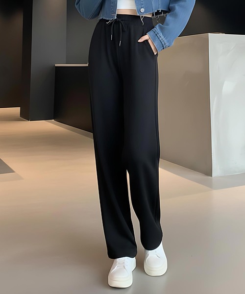 cammie(キャミー)の「あったかスウェットゆるパンツ(スウェットパンツ・レディース・ブラック/グレー・M/L)」の17枚目の写真