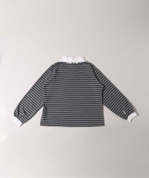 WC（ダブル シー）の「レースパイピングラガーシャツ（シャツ/ブラウス・レディース・アイボリー/グレー・FREE）」の22枚目の写真