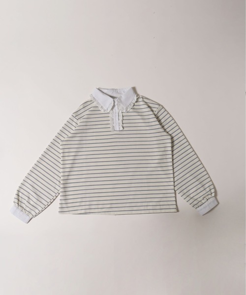 WC（ダブル シー）の「レースパイピングラガーシャツ（シャツ/ブラウス・レディース・アイボリー/グレー・FREE）」の17枚目の写真