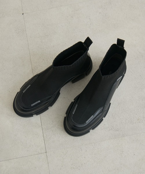 Paradise Picnic（パラダイスピクニック）の「ニットブーツ（ブーツ・レディース・グレー/ブラック・MEDIUM/LARGE）」の15枚目の写真