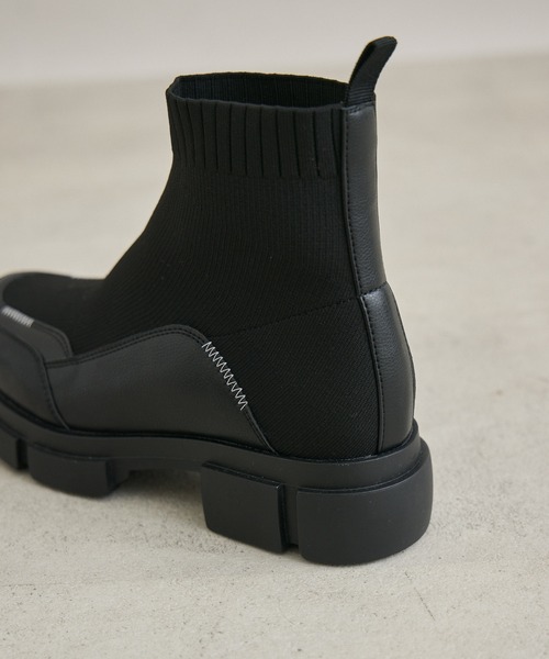 Paradise Picnic（パラダイスピクニック）の「ニットブーツ（ブーツ・レディース・グレー/ブラック・MEDIUM/LARGE）」の9枚目の写真