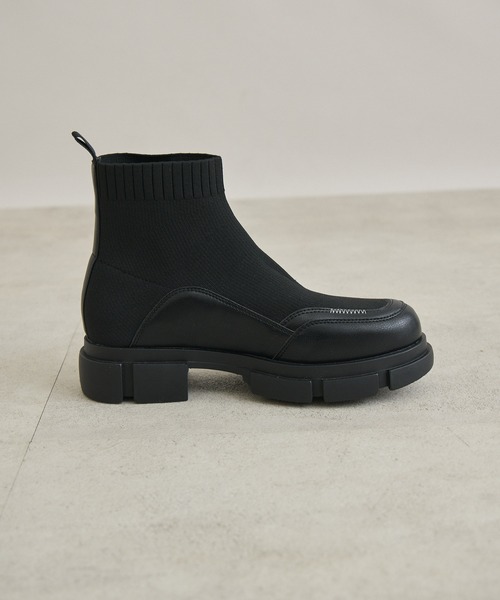 Paradise Picnic（パラダイスピクニック）の「ニットブーツ（ブーツ・レディース・グレー/ブラック・MEDIUM/LARGE）」の10枚目の写真