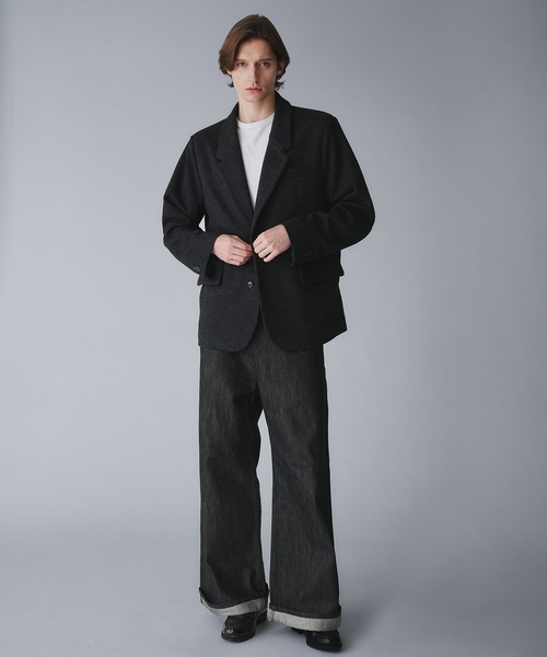 Regen Glanz(レーゲングランツ)の「basic single tailored jacket/ベーシックシングルテーラードジャケット(テーラードジャケット・メンズ・グレー/ブラック・SMALL/LARGE/MEDIUM)」の11枚目の写真
