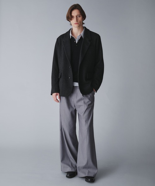 Regen Glanz(レーゲングランツ)の「basic single tailored jacket/ベーシックシングルテーラードジャケット(テーラードジャケット・メンズ・グレー/ブラック・SMALL/LARGE/MEDIUM)」の12枚目の写真