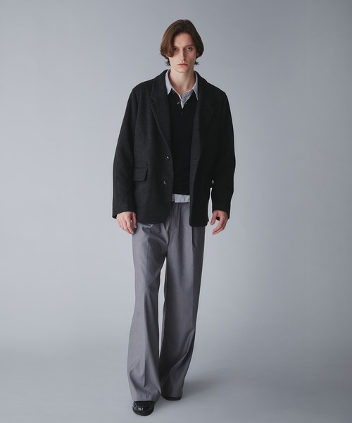 Regen Glanz(レーゲングランツ)の「basic single tailored jacket/ベーシックシングルテーラードジャケット(テーラードジャケット・メンズ・グレー/ブラック・SMALL/LARGE/MEDIUM)」の13枚目の写真