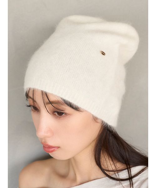 SNIDEL（スナイデル）の「【HIGH QUALITY】ニットビーニー（ニットキャップ/ビーニー・レディース・オフホワイト/チャコールグレー/ピンク/ミント・F）」の2枚目の写真