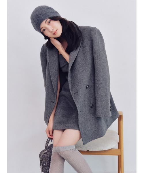 SNIDEL（スナイデル）の「【HIGH QUALITY】ニットビーニー（ニットキャップ/ビーニー・レディース・オフホワイト/チャコールグレー/ピンク/ミント・F）」の6枚目の写真