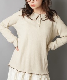 SPINNS(スピンズ)の「長袖カットソー/襟ステッチ/NEO森ガール(Tシャツ/カットソー・レディース)」