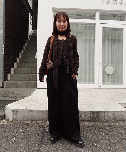 ARGUEコーデュロイ パンツサイズ3 ブラック eguchi企画/WEB限定/2サイズ展開/裏地あり】コーデュロイイージー