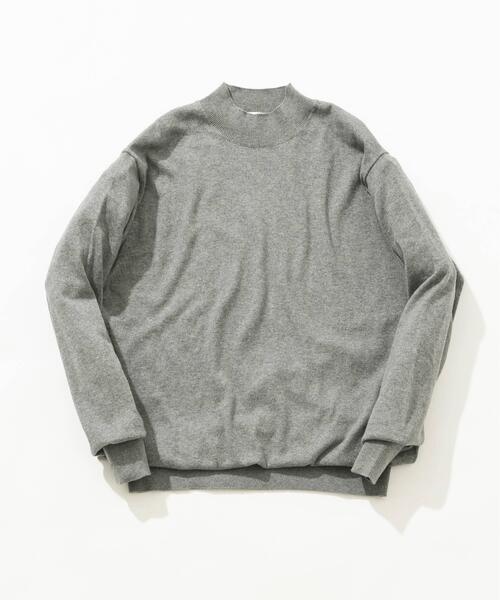 URBAN RESEARCH ROSSO MEN(アーバンリサーチロッソメン)の「コットンカシミヤモックネックニット(ニット/セーター・メンズ・グレー系その他/グレー/ブルー/ブラック/アイボリー・MEDIUM/LARGE)」の3枚目の写真