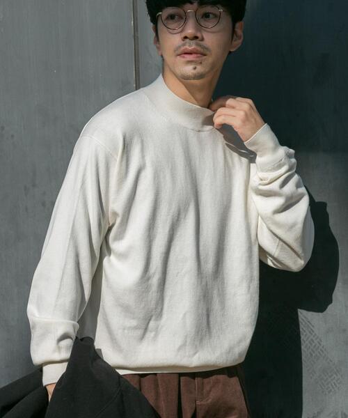 アーバンリサーチ ロッソ（URBAN RESEARCH ROSSO）/コットンカシミヤモックネックニット セール】コットンカシミヤモックネックニット（ニット/セーター