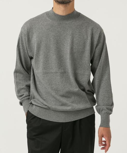 URBAN RESEARCH ROSSO MEN(アーバンリサーチロッソメン)の「コットンカシミヤモックネックニット(ニット/セーター・メンズ・グレー系その他/グレー/ブルー/ブラック/アイボリー・MEDIUM/LARGE)」の6枚目の写真