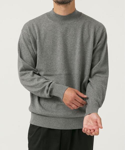 URBAN RESEARCH ROSSO MEN(アーバンリサーチロッソメン)の「コットンカシミヤモックネックニット(ニット/セーター・メンズ・グレー系その他/グレー/ブルー/ブラック/アイボリー・MEDIUM/LARGE)」の7枚目の写真