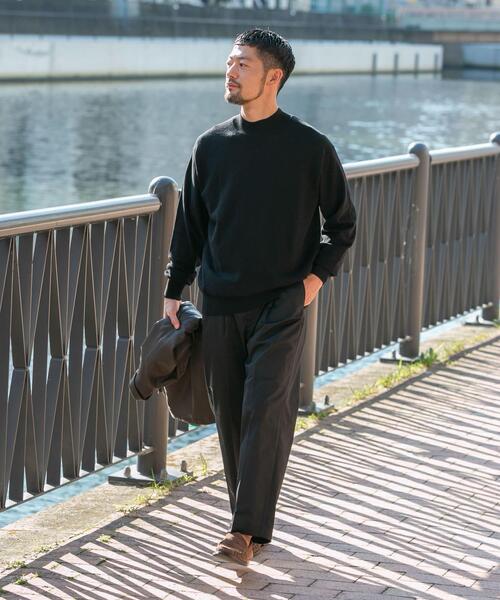 URBAN RESEARCH ROSSO MEN(アーバンリサーチロッソメン)の「コットンカシミヤモックネックニット(ニット/セーター・メンズ・グレー系その他/グレー/ブルー/ブラック/アイボリー・MEDIUM/LARGE)」の16枚目の写真