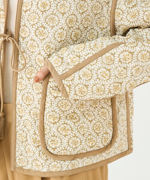 美品 トゥモローランド ソレイアード リバーシブル キルティングジャケット レーヨンサテンキルト リバーシブルジャケット（ノーカラージャケット