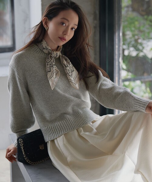 パフスリーブニット ウールカシミヤ パフスリーブ ニット（ニット/セーター）｜23区