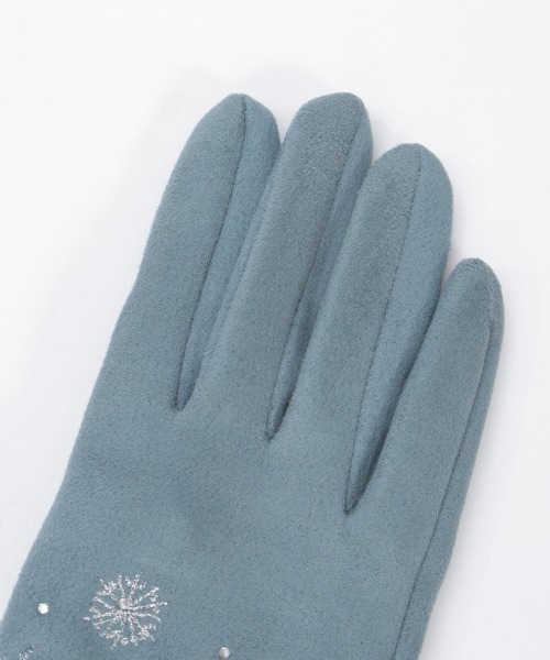 axes femme（アクシーズファム）の「雪刺繍スエードファー手袋（手袋・レディース・グリーン/ブラック/ラベンダー・FREE）」の15枚目の写真
