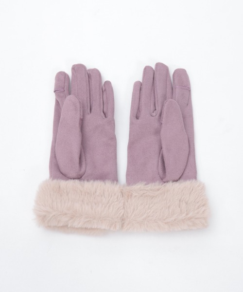 axes femme（アクシーズファム）の「雪刺繍スエードファー手袋（手袋・レディース・グリーン/ブラック/ラベンダー・FREE）」の18枚目の写真