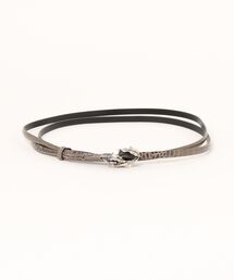 ginger and sprout（ジンジャーアンドスプラウト）の「FABRIZIO MANCINI/型押二つ折りナローベルト/80（ベルト）」