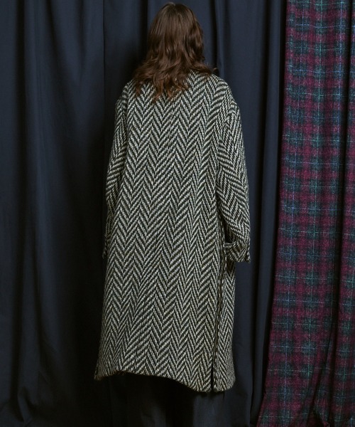 MAISON SPECIAL（メゾンスペシャル）の「《UNISEX》【Italian Dead Stock Fabric】Prime-Over Chesterfield Coat/プライムオーバーチェスターコート【MAISON SPECIAL/メゾンスペシャル】（チェスターコート・メンズ・グレー/チャコールグレー/カーキ/ブラック/ダークブラック/ピンク/ブラウン/ダークブラウン/ネイビー・2/1）」の21枚目の写真
