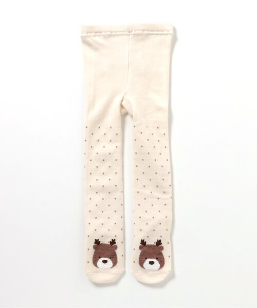 apres les cours（アプレレクール）の「クリスマスモチーフタイツ（ベビーシューズ/ベビーソックス・キッズ・レッド/ベージュ・80）」の6枚目の写真