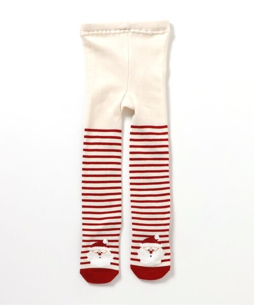 apres les cours（アプレレクール）の「クリスマスモチーフタイツ（ベビーシューズ/ベビーソックス・キッズ・レッド/ベージュ・80）」の7枚目の写真