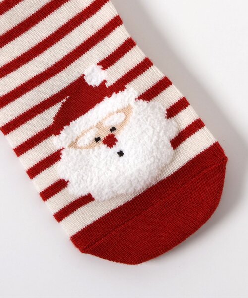 apres les cours（アプレレクール）の「クリスマスモチーフタイツ（ベビーシューズ/ベビーソックス・キッズ・レッド/ベージュ・80）」の11枚目の写真