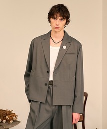Forte(フォルテ)(フォルテ)のRiveted Single Short Jacket/リベットシングルショートジャケット/セットアップ着用可能(テーラードジャケット)