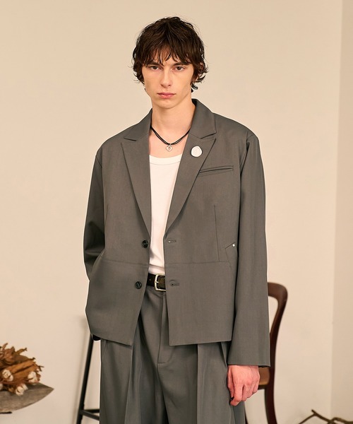 【幻のデッドストック】フェラガモ ロゴ釦 テーラードジャケット 48 新品 24 TWENTY FOUR Noble】 テーラードジャケット