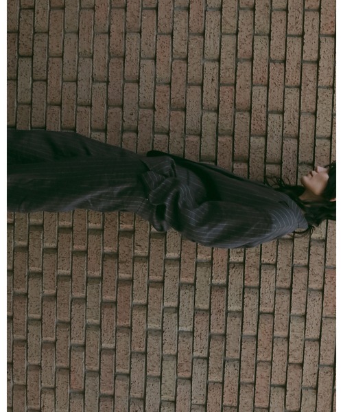 anuke（アンヌーク）の「Over Linen Jacket（テーラードジャケット・レディース・ネイビー/ブラウン・36inch/38inch）」の4枚目の写真
