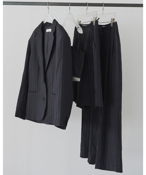 anuke（アンヌーク）の「Over Linen Jacket（テーラードジャケット・レディース・ネイビー/ブラウン・36inch/38inch）」の15枚目の写真