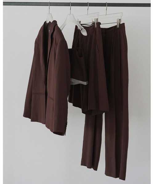 anuke（アンヌーク）の「Over Linen Jacket（テーラードジャケット・レディース・ネイビー/ブラウン・36inch/38inch）」の16枚目の写真