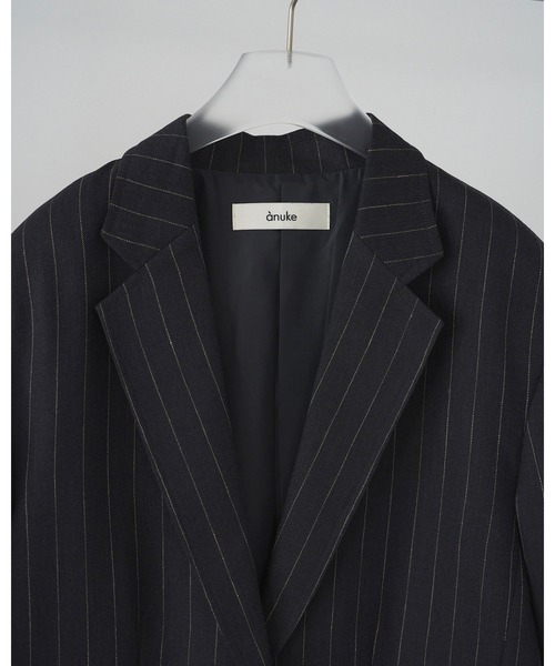 anuke（アンヌーク）の「Over Linen Jacket（テーラードジャケット・レディース・ネイビー/ブラウン・36inch/38inch）」の20枚目の写真