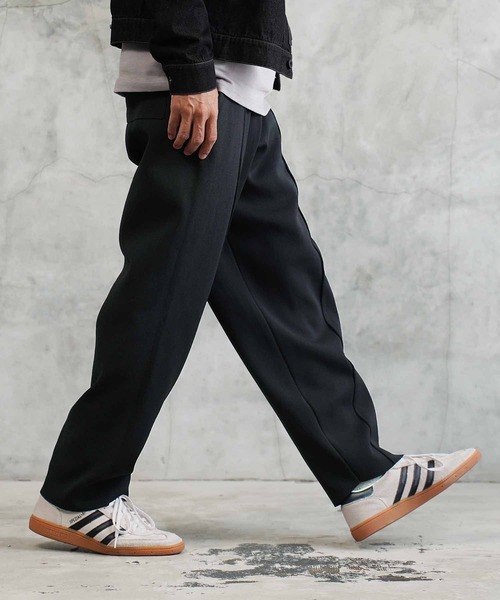 jiggys shop（ジギーズショップ）の「ワイドシルエット センターシーム ピンタック テーパード ニットパンツ（その他パンツ・メンズ・グレー系その他/チャコールグレー/ブラック・X-LARGE/MEDIUM/LARGE）」の18枚目の写真