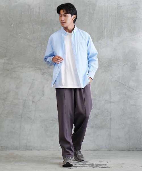 jiggys shop（ジギーズショップ）の「ワイドシルエット センターシーム ピンタック テーパード ニットパンツ（その他パンツ・メンズ・グレー系その他/チャコールグレー/ブラック・X-LARGE/MEDIUM/LARGE）」の14枚目の写真