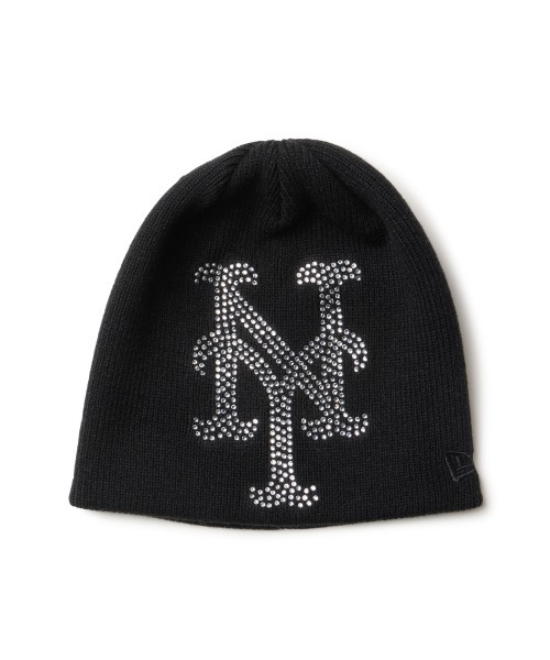 NEW ERA（ニューエラ）の「NEW ERA  BC BEANIE BIG RHINESTONE / ニューエラ（ニットキャップ/ビーニー・レディース・ブラック/ライトブルー/ネイビー・FREE）」の2枚目の写真