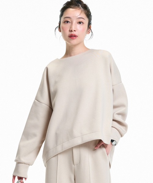 ソフトスウェットバックジップトップス（スウェット）｜coca（coca