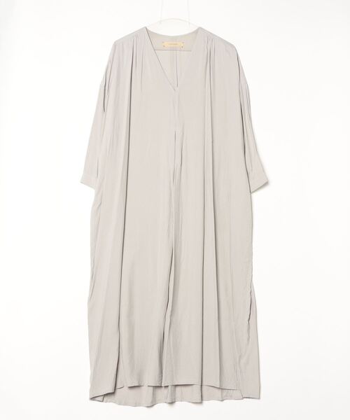 ワンピース suzuki takayuki v-neck dress beige v-neck dress（ワンピース）｜suzuki takayuki（スズキタカユキ）の