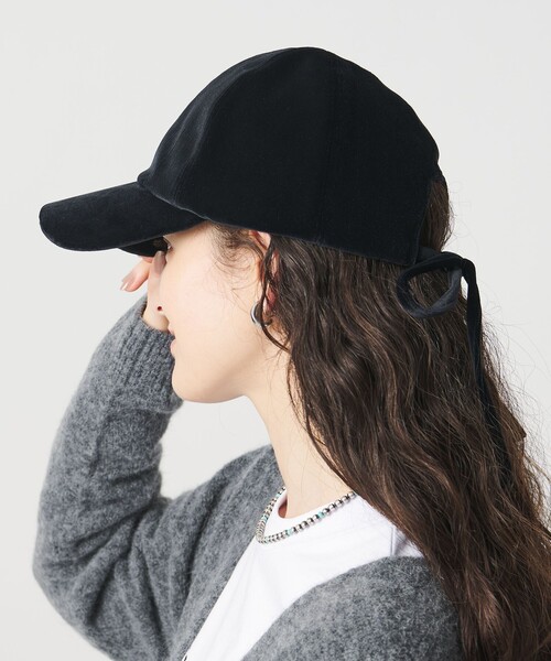 UNITED ARROWS(ユナイテッドアローズ)の「VVN バックリボンキャップ UV(キャップ・レディース・ブラック/ベージュ・FREE)」の4枚目の写真