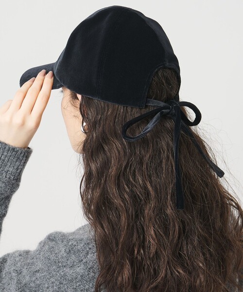 UNITED ARROWS(ユナイテッドアローズ)の「VVN バックリボンキャップ UV(キャップ・レディース・ブラック/ベージュ・FREE)」の5枚目の写真
