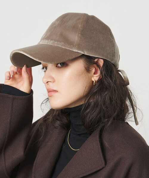 UNITED ARROWS(ユナイテッドアローズ)の「VVN バックリボンキャップ UV(キャップ・レディース・ブラック/ベージュ・FREE)」の7枚目の写真