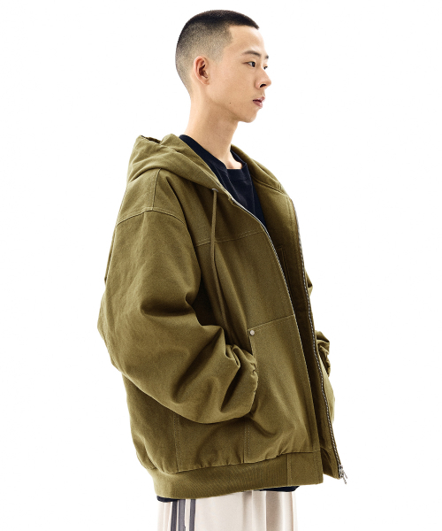 F.ILLUMINATE(フィルミネイト)の「ヘビー ワーク フードジャケット - カーキ(パーカー・メンズ・その他・SMALL/MEDIUM/LARGE)」の7枚目の写真