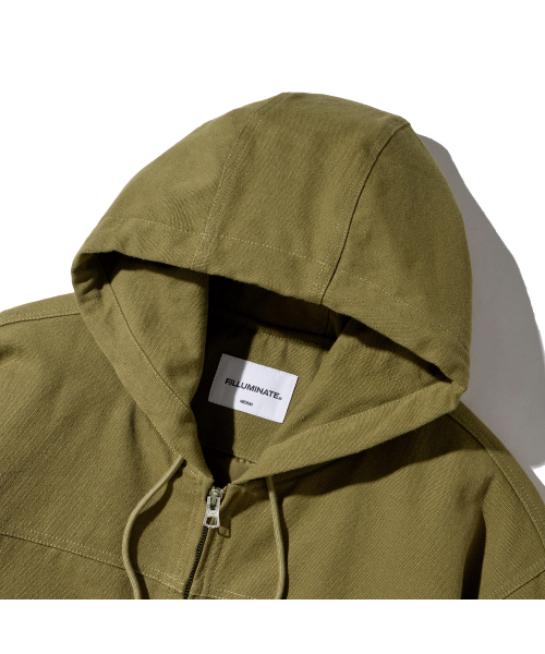 F.ILLUMINATE(フィルミネイト)の「ヘビー ワーク フードジャケット - カーキ(パーカー・メンズ・その他・SMALL/MEDIUM/LARGE)」の2枚目の写真