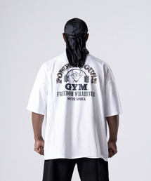 FREEDOM（フリーダム）の「パワーハウスカモロゴオーバーサイズTシャツ(ホワイト)（Tシャツ/カットソー）」
