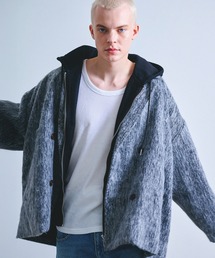 Revo.（レボ）の「【ZOZO限定カラー】Revo. オーバーサイズ シャギーメルトン ダブルジャケット ミドルコート ジャコット［UNISEX］（ピーコート）」