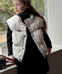 aimoha | 【aimoha-KIDS-】キッズ　ドットリボン付き中綿ベスト (AW)(ベスト)