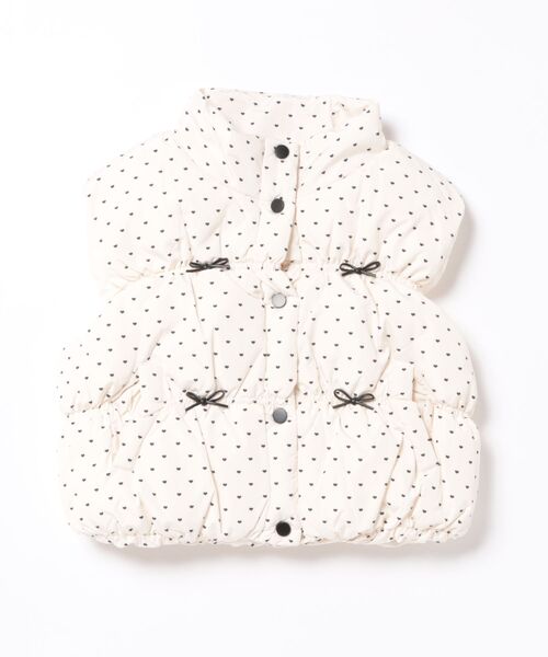 aimoha（アイモハ）の「【aimoha-KIDS-】キッズ　ドットリボン付き中綿ベスト (AW)（ベスト・キッズ・オフホワイト・110/120/130/140/150）」の13枚目の写真