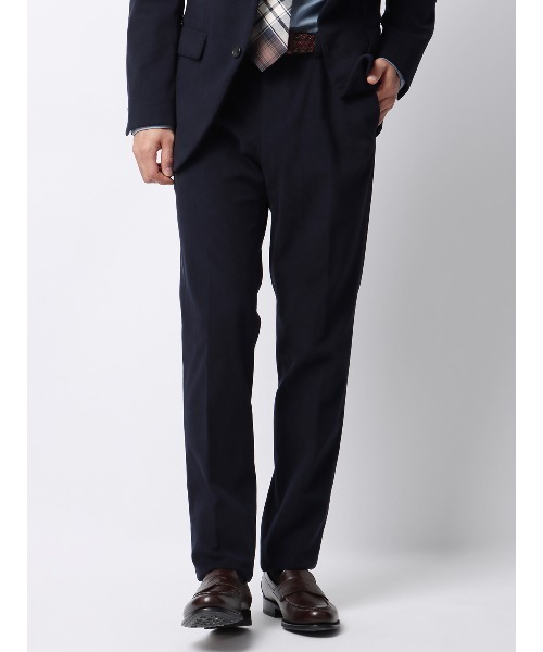 SUIT SQUARE(スーツスクエア)の「スマみえテーパードパンツ ウォッシャブル ストレッチ CROSS MOVA コーデュロイ(スラックス・メンズ・ネイビー・LL/3L/SS/S/M/L)」の1枚目の写真
